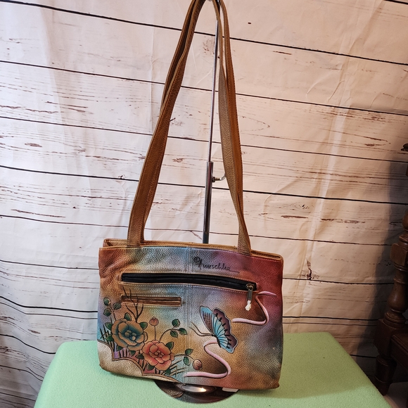 Hand Painted Collector Purse ANUSCHKA Leather - Picture 2 of 16